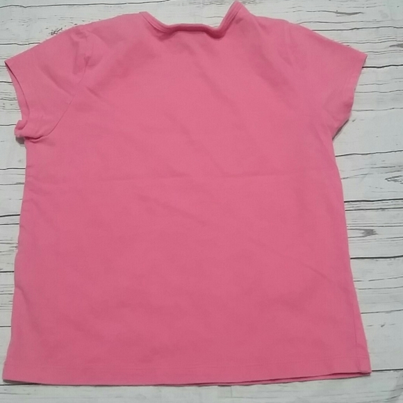 LANDS'END Pink Doggy Rhinestone Top Girls L 6X - Picture 4 of 7